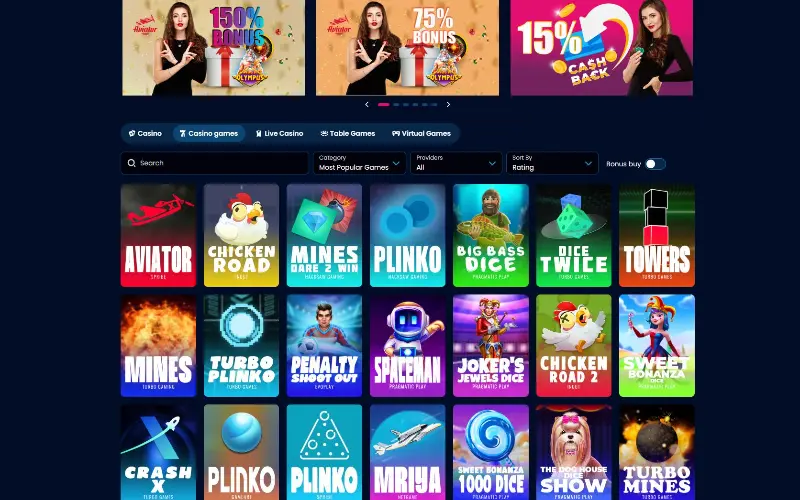 Deloro kazino spēļu izvēle